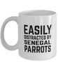 Funny Bird Mug Easily Distracted By Senegal Parrots Coffee Mug 11oz White