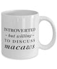 Funny Bird Mug Introverted But Willing To Discuss Macaws Coffee Mug 11oz White