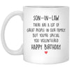 Funny Birthday Son In Law Mug There Are A Lot Of Great People In Our Family But You're Special You Volunteered 11oz White Coffee Cup XP8434