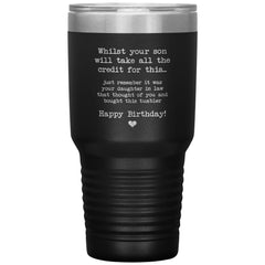 Funny Birthday Tumbler From Son Your Daughter In Law Bought This Laser Etched 30oz Stainless Steel Tumbler