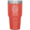 Funny Birthday Tumbler Happy Shittiest Birthday Ever Quarantine 2020 Laser Etched 30oz Stainless Steel Tumbler