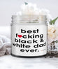 Funny Black and White Cat Candle B3st F-cking Black and White Dad Ever 9oz Vanilla Scented Candles Soy Wax