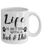 Funny Black And White Cat Mug Life Is Better With A Black And White Coffee Cup 11oz 15oz White