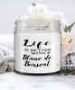 Funny Blanc De Bouscat Rabbit Candle Life Is Better With A Blanc De Bouscat 9oz Vanilla Scented Candles Soy Wax