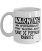 Funny Blanc de Popielno Rabbit Mug May Spontaneously Start Talking About Blanc de Popielno Rabbits Coffee Cup White