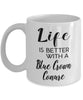 Funny Blue Crown Conure Bird Mug Life Is Better With A Blue Crown Conure Coffee Cup 11oz 15oz White
