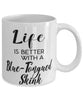 Funny Blue-tongued Skink Lizard Mug Life Is Better With A Blue-tongued Skink Coffee Cup 11oz 15oz White