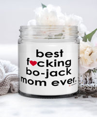 Funny Bo-Jack Dog Candle B3st F-cking Bo-Jack Mom Ever 9oz Vanilla Scented Candles Soy Wax