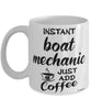 Funny Boat Mechanic Mug Instant Boat Mechanic Just Add Coffee Cup White