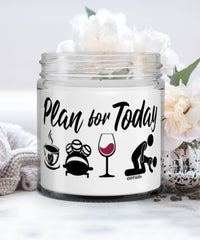 Funny Bobsledder Candle Adult Humor Plan For Today Bobsledding Wine 9oz Vanilla Scented Candles Soy Wax