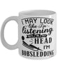 Funny Bobsledder Mug I May Look Like I'm Listening But In My Head I'm Bobsledding Coffee Cup White