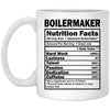Funny Boilermaker Mug Nutrition Facts Coffee Cup 11oz White XP8434