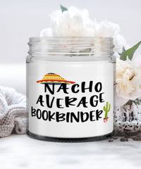 Funny Bookbinder Candle Nacho Average Bookbinder 9oz Vanilla Scented Candles Soy Wax