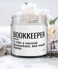 Funny Bookkeeper Candle Like A Normal Accountant But Much Cooler 9oz Vanilla Scented Candles Soy Wax