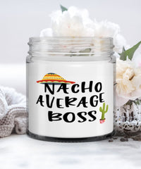 Funny Boss Candle Nacho Average Boss 9oz Vanilla Scented Candles Soy Wax