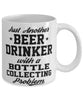 Funny Bottle Collector Mug Just Another Beer Drinker With A Bottle Collecting Problem Coffee Cup 11oz White