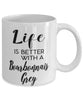 Funny Bourbonnais Grey Rabbit Mug Life Is Better With A Bourbonnais Grey Coffee Cup 11oz 15oz White