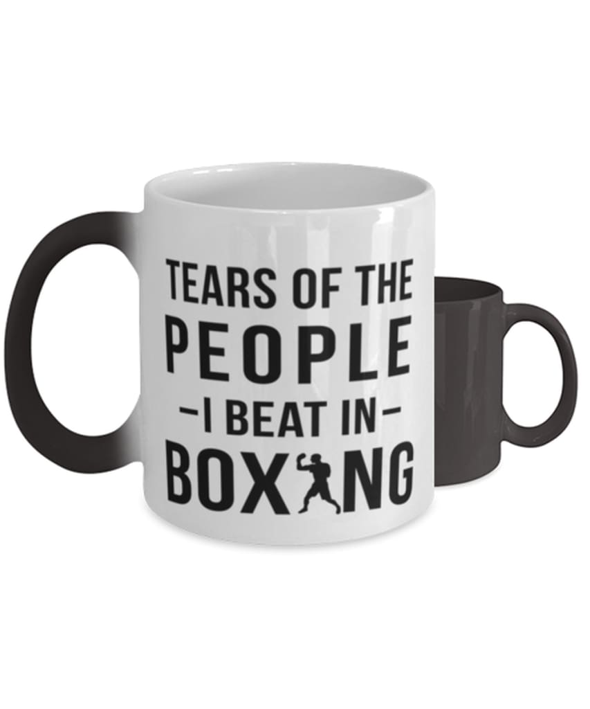 Funny Boxer Mug Tears Of The People I Beat In Boxing Coffee Mug Color Changing 11oz