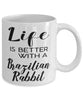 Funny Brazilian Rabbit Mug Life Is Better With A Brazilian Rabbit Coffee Cup 11oz 15oz White