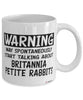Funny Britannia Petite Rabbit Mug Warning May Spontaneously Start Talking About Britannia Petite Coffee Cup White