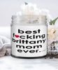 Funny Brittany Dog Candle B3st F-cking Brittany Mom Ever 9oz Vanilla Scented Candles Soy Wax