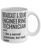 Funny Broadcast and Sound Engineering Technician Mug Like A Normal Technician But Much Cooler Coffee Cup 11oz 15oz White