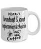 Funny Broadcast Sound Engineering Technician Mug Instant Broadcast and Sound Engineering Technician Just Add Coffee Cup White