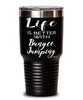 Funny Bungee Jumper Tumbler Life Is Better With Bungee Jumping 30oz Stainless Steel Black