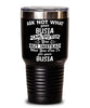 Funny Busia Tumbler Ask Not What Your Busia Can Do For You 30oz Stainless Steel Black