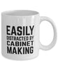 Funny Cabinet Maker Mug Easily Distracted By Cabinet Making Coffee Mug 11oz White