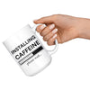 Funny Caffeine Mug Installing Caffeine Please Wait 15oz White Coffee Mugs