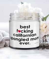 Funny California Spangled Cat Candle B3st F-cking California Spangled Mom Ever 9oz Vanilla Scented Candles Soy Wax