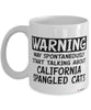 Funny California Spangled Cat Mug May Spontaneously Start Talking About California Spangled Cats Coffee Cup White