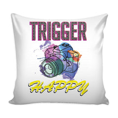 Funny Camera Photography Graphic Pillow Cover Trigger Happy