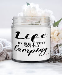 Funny Camper Candle Life Is Better With Camping 9oz Vanilla Scented Candles Soy Wax