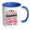 Funny Camping Mug A Tent Pitching Weiner Roasting White 11oz Accent Coffee Mugs