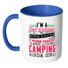 Funny Camping Mug A Tent Pitching Weiner Roasting White 11oz Accent Coffee Mugs