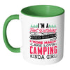 Funny Camping Mug A Tent Pitching Weiner Roasting White 11oz Accent Coffee Mugs