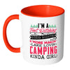 Funny Camping Mug A Tent Pitching Weiner Roasting White 11oz Accent Coffee Mugs