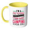 Funny Camping Mug A Tent Pitching Weiner Roasting White 11oz Accent Coffee Mugs