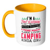Funny Camping Mug A Tent Pitching Weiner Roasting White 11oz Accent Coffee Mugs