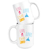 Funny Camping Mug Live Love Camp 15oz White Coffee Mugs