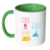 Funny Camping Mug Live Love Camp White 11oz Accent Coffee Mugs