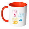 Funny Camping Mug Live Love Camp White 11oz Accent Coffee Mugs