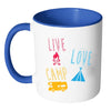 Funny Camping Mug Live Love Camp White 11oz Accent Coffee Mugs