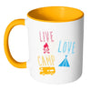 Funny Camping Mug Live Love Camp White 11oz Accent Coffee Mugs