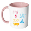 Funny Camping Mug Live Love Camp White 11oz Accent Coffee Mugs