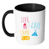 Funny Camping Mug Live Love Camp White 11oz Accent Coffee Mugs