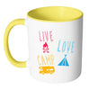 Funny Camping Mug Live Love Camp White 11oz Accent Coffee Mugs