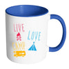 Funny Camping Mug Live Love Camp White 11oz Accent Coffee Mugs